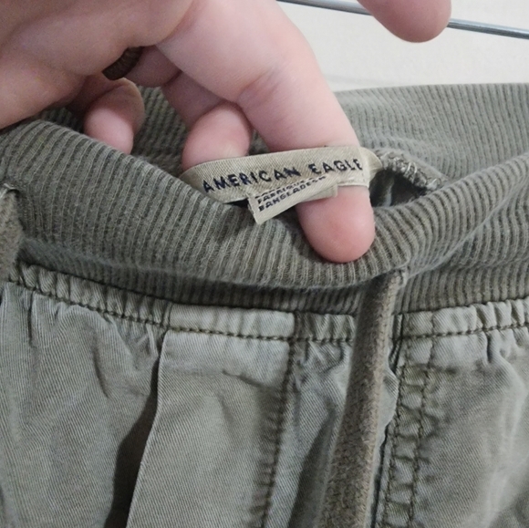 American Eagle Women XS Army Green Cargo Style Lyocell Comfy Grunge Jogger Pant - Picture 6 of 10